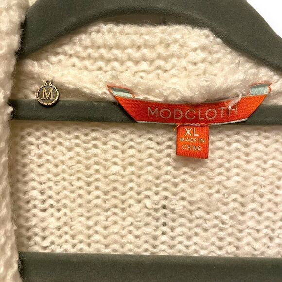 ModCloth Chunky Blue Cardigan Sweater XL - Picture 4 of 4